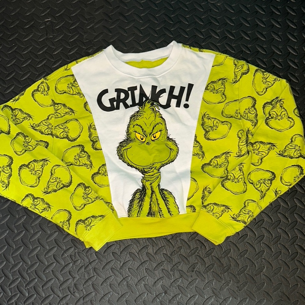 Grinch Sweatshirt - White and Green
